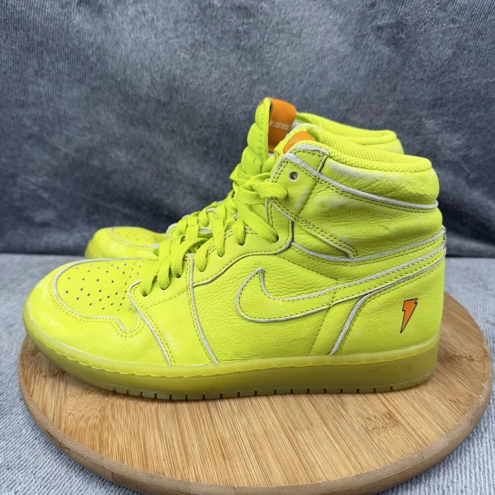 Jordan 1 Retro High OG Gatorade Shoes Mens Size 8 Yellow Sneakers AJ5997-345